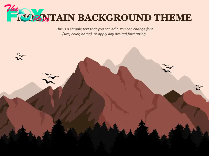 Mountain Background Theme Slide