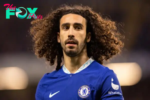 LONDON, ENGLAND - Tuesday, April 4, 2023: Chelsea's Marc Cucurella during the FA Premier League match between Chelsea FC and Liverpool FC at Stamford Bridge. (Pic by David Rawcliffe/Propaganda)