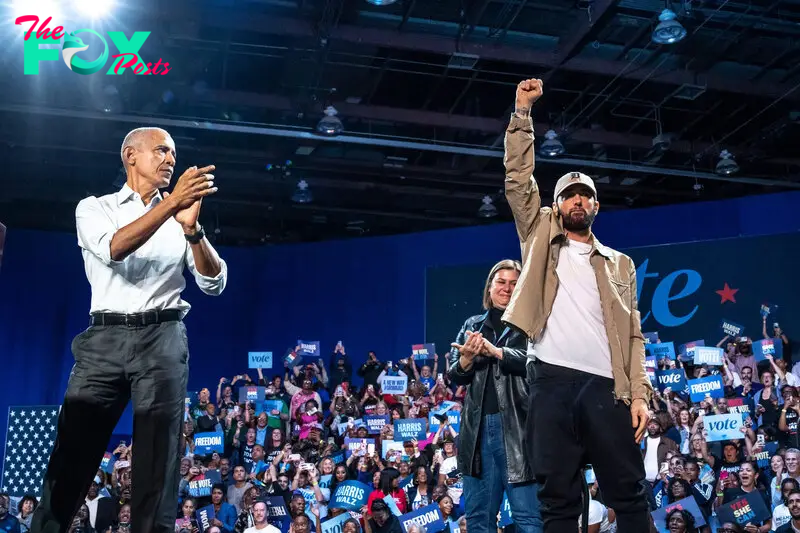 Obama Harris Eminem