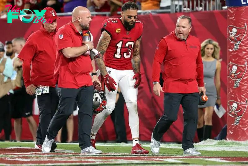 Veteran wide receiver Evans was forced out of the Buccaneers' defeat to the Ravens in Monday Night Football, after aggravating a hamstring problem.