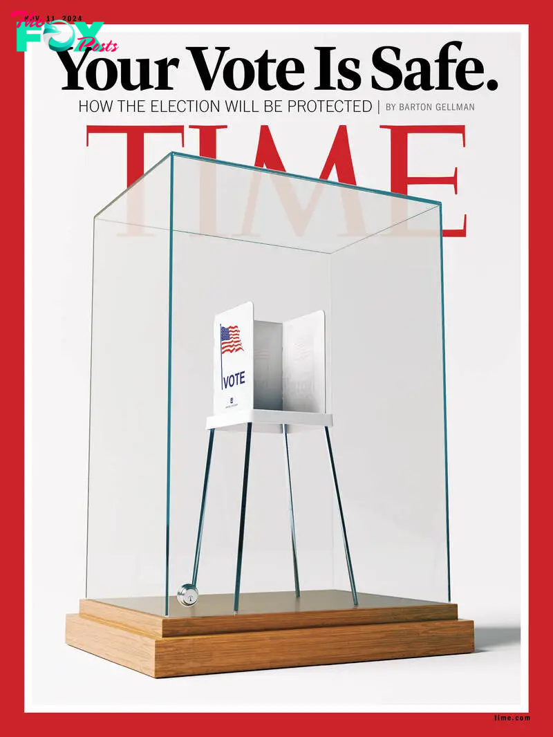 Vote Safe Election Time Magazine Cover