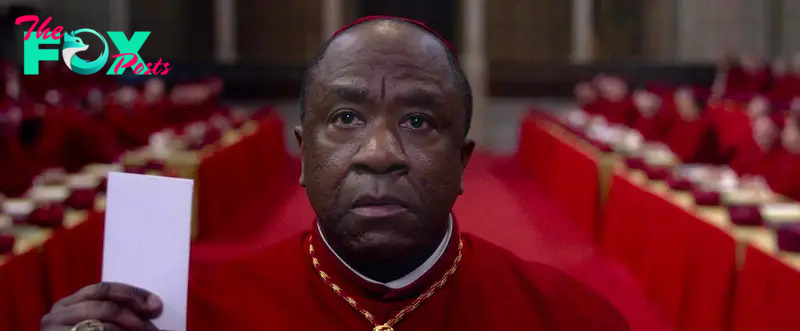 Lucian Msamati as Cardinal Adeyemi in 'Conclave'