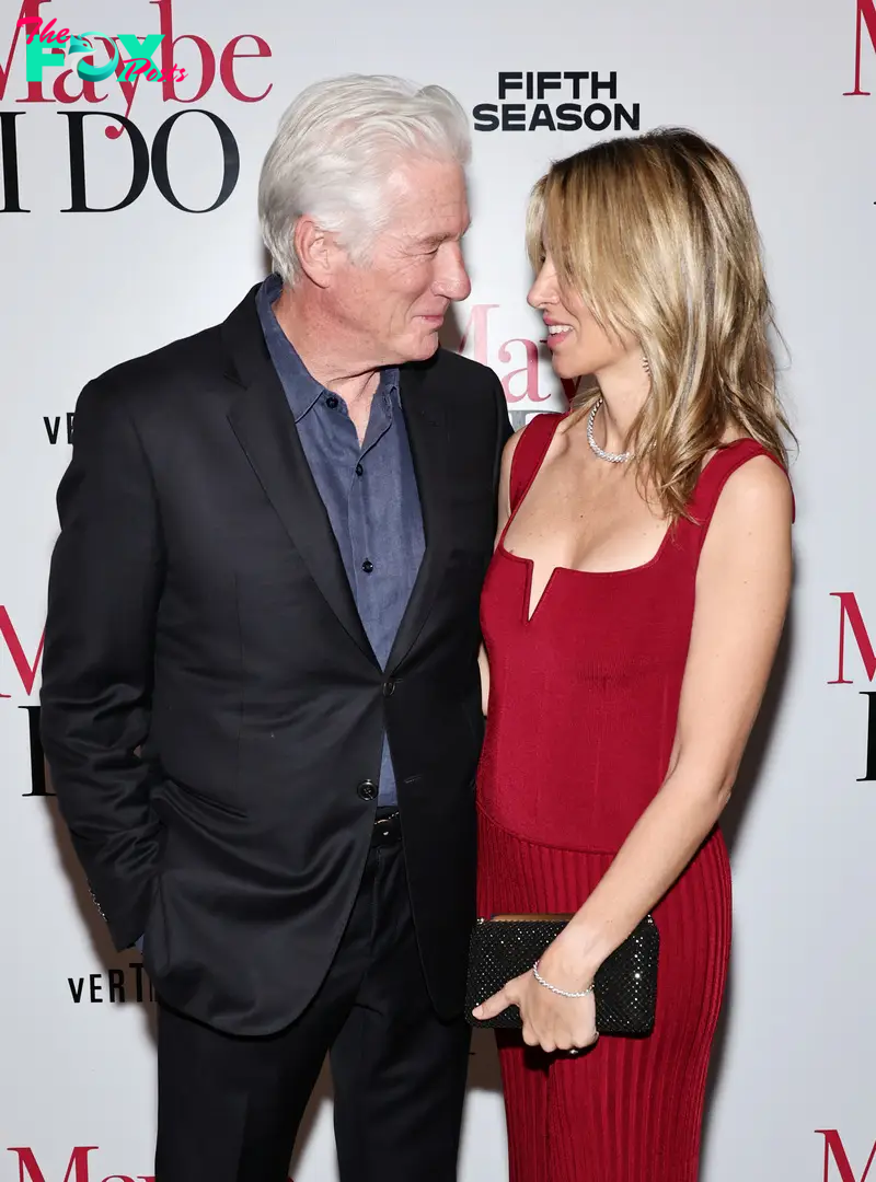 Richard Gere and Alejandra Silva at a special screening of "Maybe I Do" hosted by Fifth Season and Vertical at Crosby Street Hotel in New York City, on January 17, 2023 | Source: Getty Images