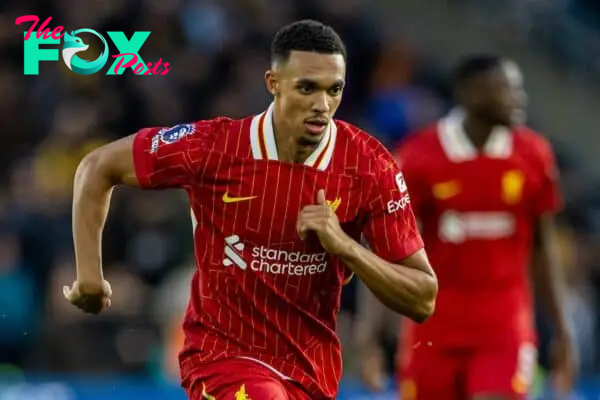 WOLVERHAMPTON, ENGLAND - Saturday, September 28, 2024: Liverpool's Trent Alexander-Arnold during the FA Premier League match between Wolverhampton Wanderers FC and Liverpool FC at Molineux Stadium. (Photo by David Rawcliffe/Propaganda)