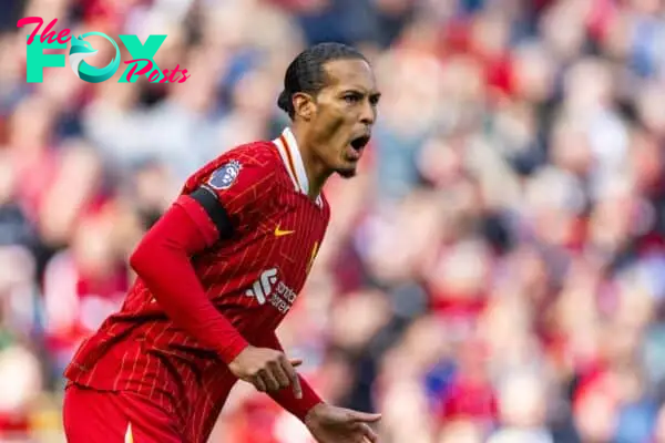 LIVERPOOL, ENGLAND - Saturday, September 14, 2024: Liverpool's captain Virgil van Dijk during the FA Premier League match between Liverpool FC and Nottingham Forest FC at Anfield. Notts Forest won 1-0. (Photo by David Rawcliffe/Propaganda)