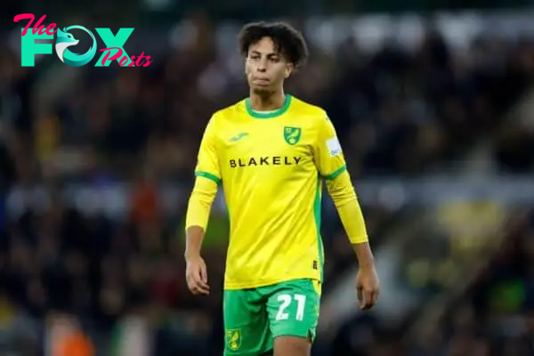 Norwich City's Kaide Gordon during the Sky Bet Championship match at Carrow Road, Norwich. Picture date: Tuesday October 1, 2024. (Alamy)