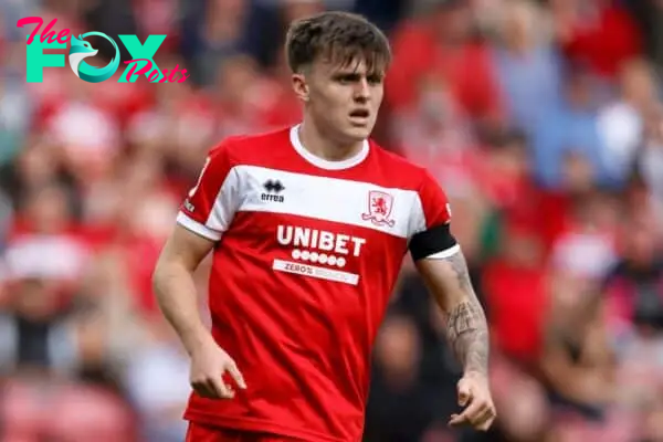 2Y3KTK6 Middlesbrough's Ben Doak in action during the Sky Bet Championship match at Riverside Stadium, Middlesbrough. Picture date: Saturday September 14, 2024.