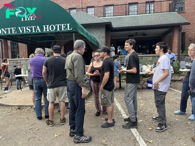 Gov. Roy Cooper met Valley residents at the Monte Vista Hotel in Black Mountain in the wake of Helene Oct. 1.