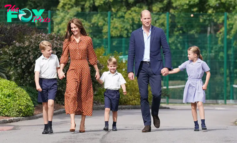 Prince William and Kate Middleton brings their children Prince George, Princess Charlotte and Prince Louis to school