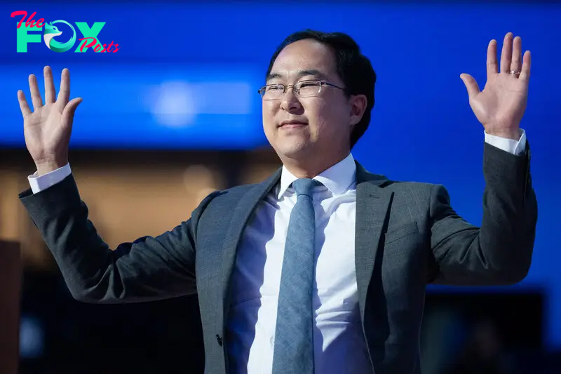 Rep. Andy Kim speaks at the Democratic National Convention in Chicago, on Aug. 21, 2024.