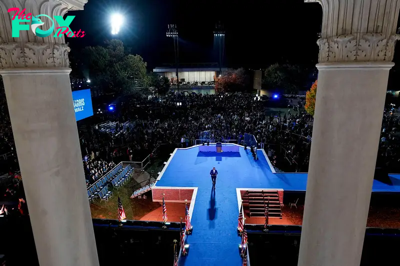 Cedric Richmond, senior advisor to the Democratic National Committee, departs after speaking during an election night event with Vice President Kamala Harris in Washington, D.C., on Nov. 6, 2024.