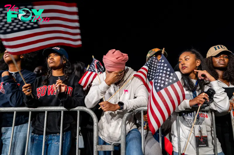 Democratic Presidential Nominee Vice President Kamala Harris Holds Election Night Event At Howard University