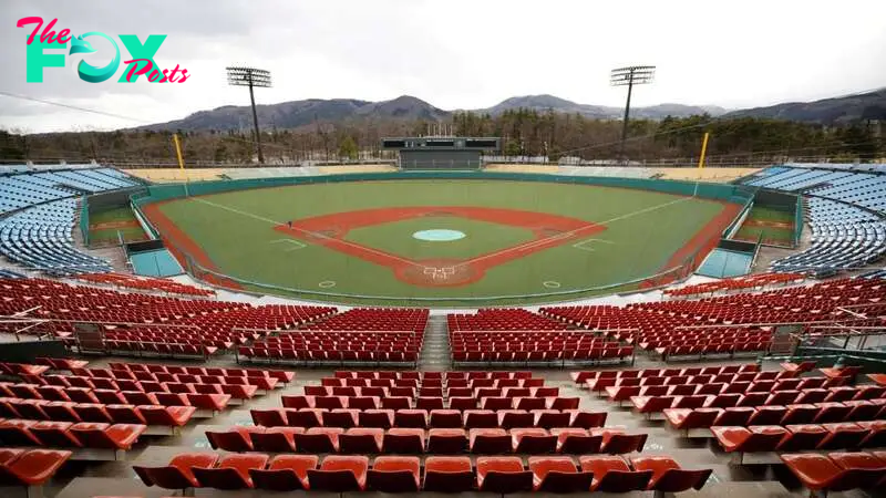 FILE PHOTO: Fukushima Azuma Baseball Stadium, which will host the baseball and softball competitions during the Tokyo 2020 Olympic Games, is seen in Fukushima, Japan, February 19, 2020. REUTERS/Issei Kato//File Photo