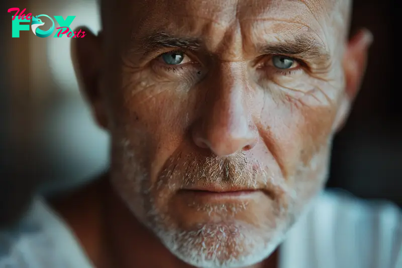 A close-up shot of an older man's face | Source: Midjourney