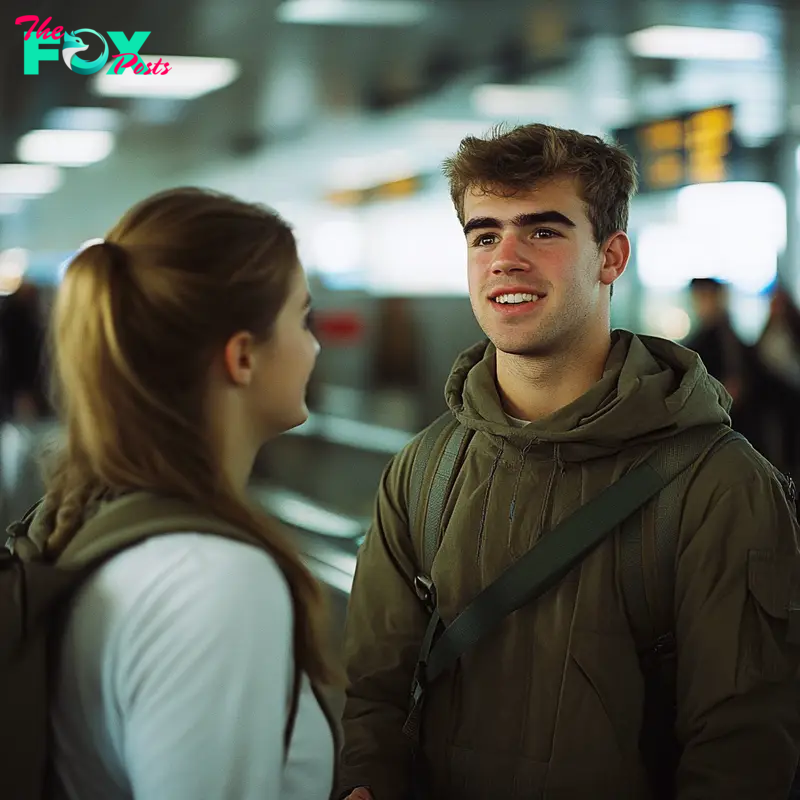 A happy man and woman talking | Source: Midjourney