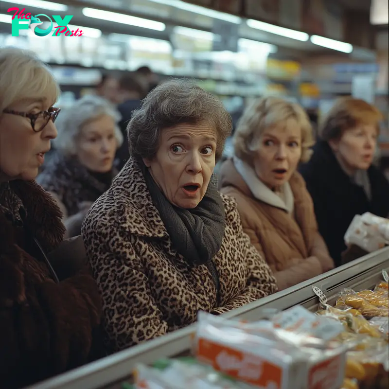 Shocked customers staring in one direction | Source: Midjourney