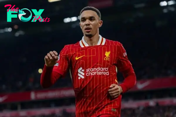 LIVERPOOL, ENGLAND - Saturday, November 2, 2024: Liverpool's Trent Alexander-Arnold during the FA Premier League match between Liverpool FC and Brighton & Hove Albion FC at Anfield. (Photo by David Rawcliffe/Propaganda)