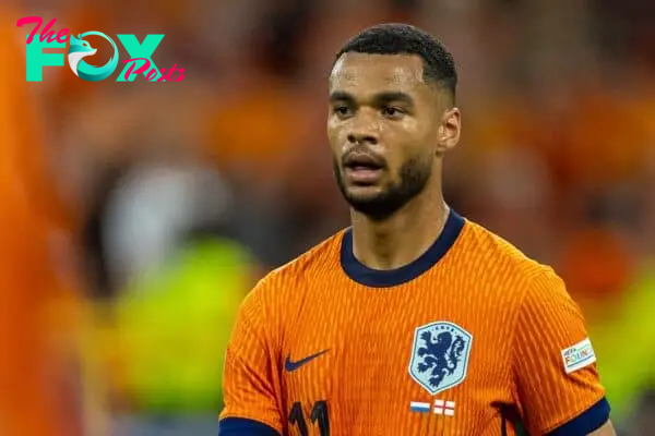 DORTMUND, GERMANY - Wednesday, July 10, 2024: Netherlands' Cody Gakpo during the UEFA Euro 2024 Semi-Final match between Netherlands and England at the Westfalenstadion. England won 2-1. (Photo by David Rawcliffe/Propaganda)