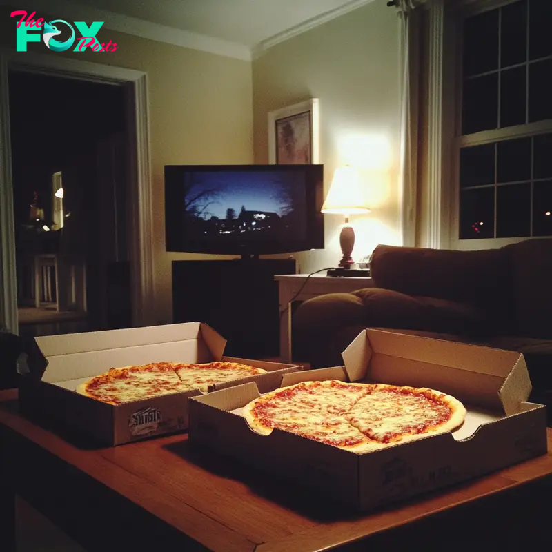 Two boxes of pizza on a coffee table | Source: Midjourney