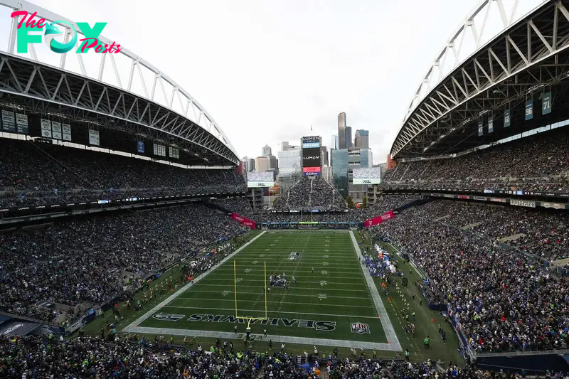 A general view from inside Lumen Field 