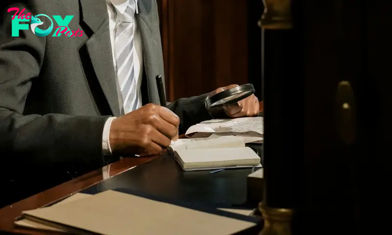 A man inspecting documents with a magnifying glass | Source: Pexels