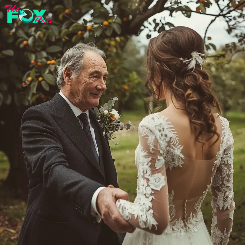 A bride and her father | Source: Midjourney