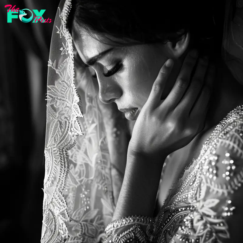 A bride feeling sad | Source: Midjourney