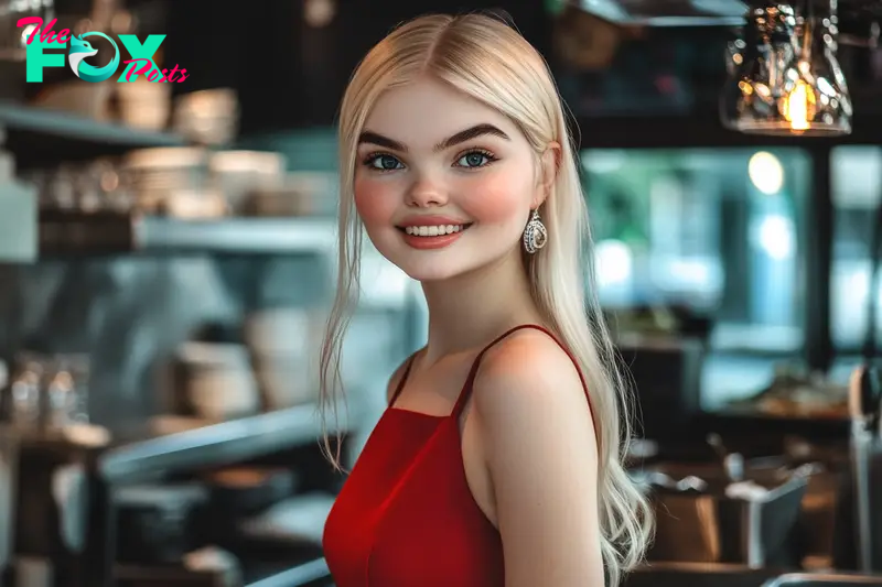 A smiling woman in a restaurant kitchen | Source: Midjourney