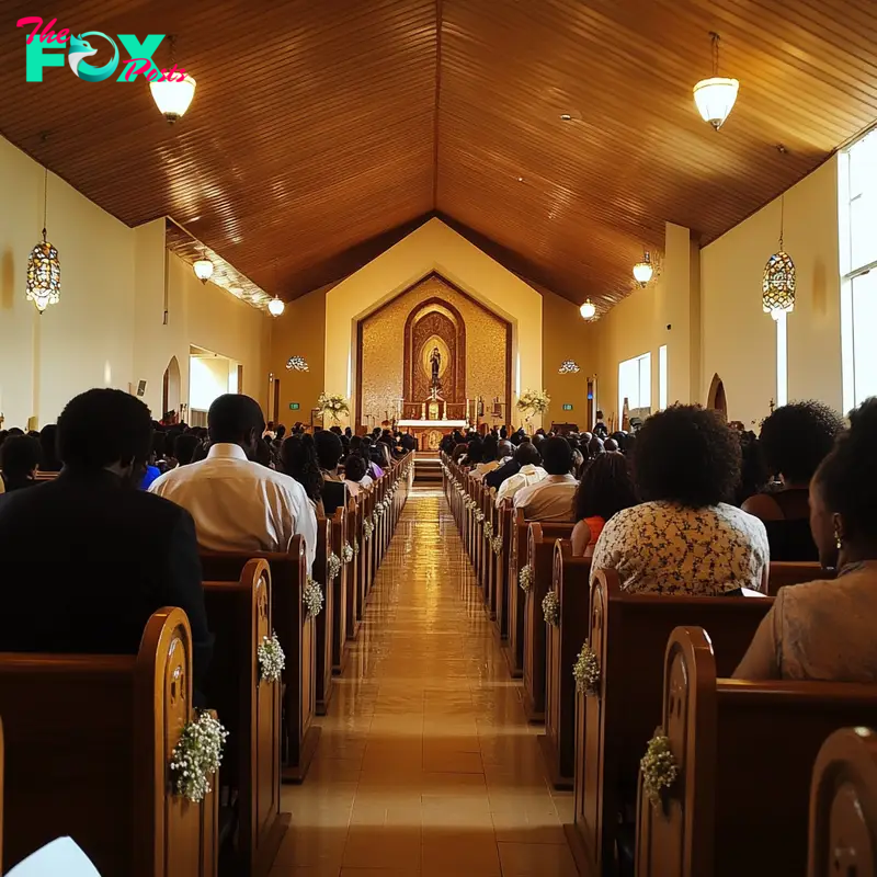 Congregation at a wedding | Source: Midjourney