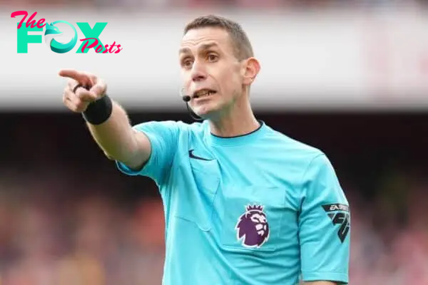 Referee David Coote during the Premier League match at the Emirates Stadium, London. Picture date: Saturday May 4, 2024.