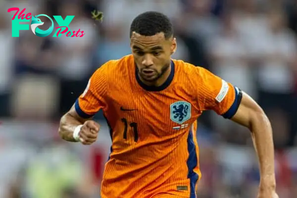 DORTMUND, GERMANY - Wednesday, July 10, 2024: Netherlands' Cody Gakpo during the UEFA Euro 2024 Semi-Final match between Netherlands and England at the Westfalenstadion. England won 2-1. (Photo by David Rawcliffe/Propaganda)