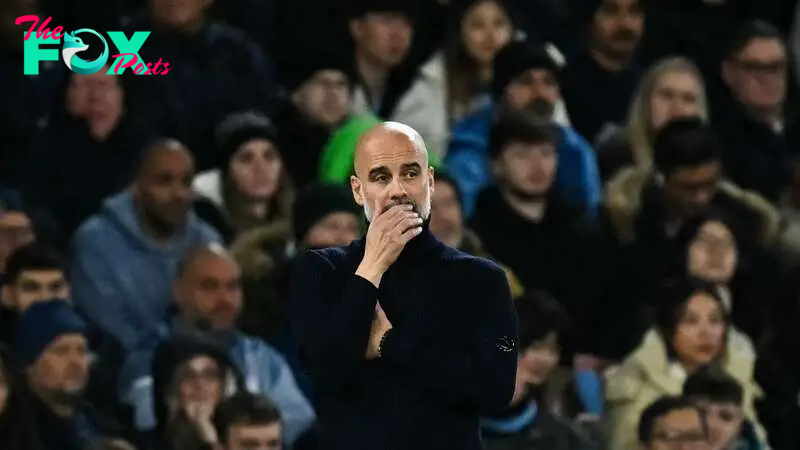 Pep Guardiola, técnico del Manchester City, durante el partido ante el Tottenham.