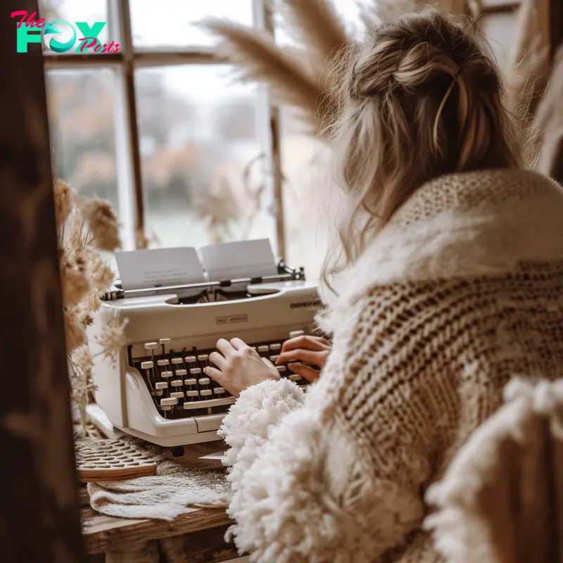 A person using a typewriter | Source: Midjourney