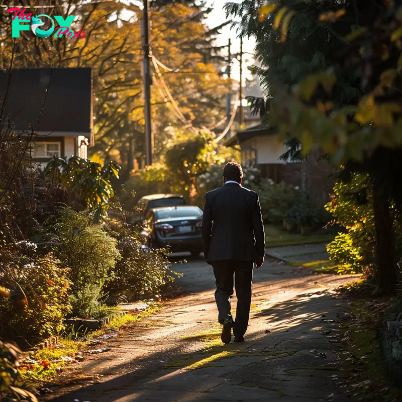 A man in a suit walking | Source: Midjourney