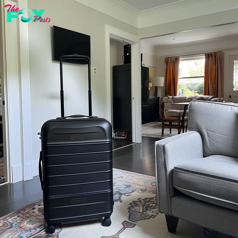 A suitcase in a living room | Source: Midjourney