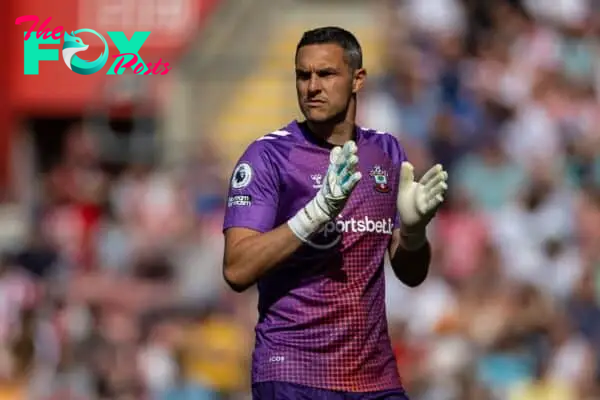 SOUTHAMPTON, ENGLAND - Sunday, May 28, 2023: Southampton's goalkeeper Alex McCarthy during the FA Premier League match between Southampton FC and Liverpool FC at St Mary's Stadium. The game ended in a 4-4 draw. (Pic by David Rawcliffe/Propaganda)