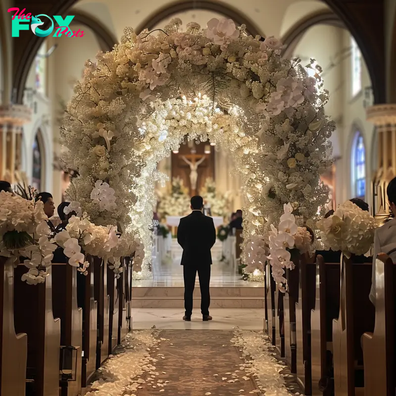 A groom standing at the altar | Source: Midjourney