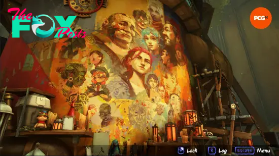 Jinx Fixes Everything Act 3: a mural depicting the people of Zaun