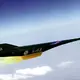 At about Mach 10, the NASA X-43 hypersonic aircraft flies.