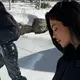 Kylie Jenner braves the snow in liquid black trousers and fur boots as she explores the great outdoors in style during Aspen getaway