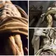 A strange skinning of a 450-year-old Catholic saint statue in the heart of Milan has occurred