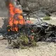 Horrific images: Dakar car goes up in flames