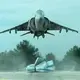 Harrier Jump Jet Landing On Mattresses While On Wheels. What Harm Could There Be?