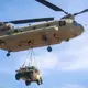 One of the biggest freight helicopters in the world is the CH-47 Chnook