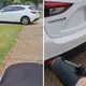 Queensland mum calls out ‘idiots’ who park their car over the footpath