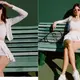 Kendall Jenner turns up the heat on the tennis court as she aces athletic style in a white sports bra and matching skirt