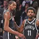 Kyrie Irving reacts to Kevin Durant trade from Nets to Suns: 'I'm just glad that he got out of there'