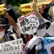 Dozens rally against Fukushima plant water release plan