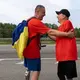 Unable to fight now, two Ukrainian amputees walk to raise funds for a military hospital