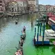 Venice police investigate bright green liquid in Grand Canal